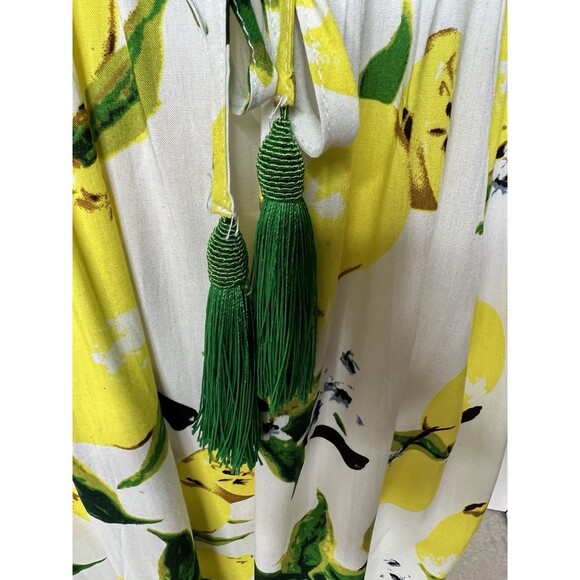 Lemon Drawstring Bathing Suit Coverup Dress Solitaire Swim Women’s L Cruise New - Picture 8 of 11